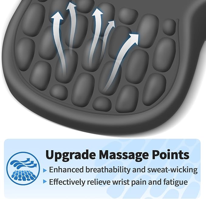 YIWEI Ergonomic Mouse Pad with Wrist Rest Support, Mousepad with Comfortable Memory Foam Wrist Rest and Non-Slip PU Base for Pain Relief, Computer, Laptop, Office, Home (Dark Gray)