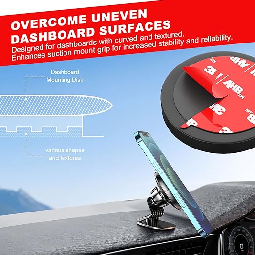 3M Double Sided Tape Heavy Duty 20PCS VHB Adhesive Pads 1“ and 2” Squares Dots Rectangles Pack Strong Waterproof Mounting Tape for Dashboard Dash Cam Windshield Suction Cup Phone Holders Black