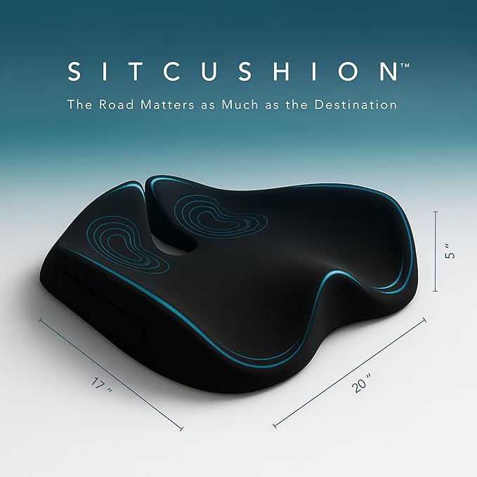 X Large Seat Cushions for Office Chairs– Pressure Relief Seat Cushion for Tailbone Pain, Back Pain, Coccyx & Sciatica Pain Relief Pillow – Office Chair Cushion with Extra Cover(Gray)