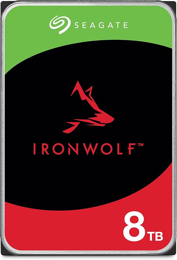 Seagate IronWolf 8TB NAS Internal Hard Drive HDD – 3.5 Inch SATA 6Gb/s 7200 RPM 256MB Cache for RAID Network Attached Storage – Frustration Free Packaging (ST8000VNZ04/N004)