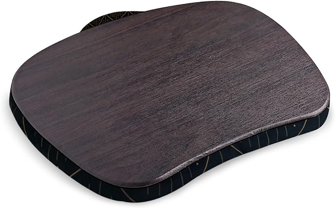 Lap Laptop Desk - Portable Lap Desk with Pillow Cushion, Fits up to 15.6 inch Laptop for Home Office Students Use as Computer Laptop Stand, Book Tablet(1-Dark Grey)