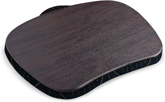 Lap Laptop Desk - Portable Lap Desk with Pillow Cushion, Fits up to 15.6 inch Laptop for Home Office Students Use as Computer Laptop Stand, Book Tablet(1-Dark Grey)