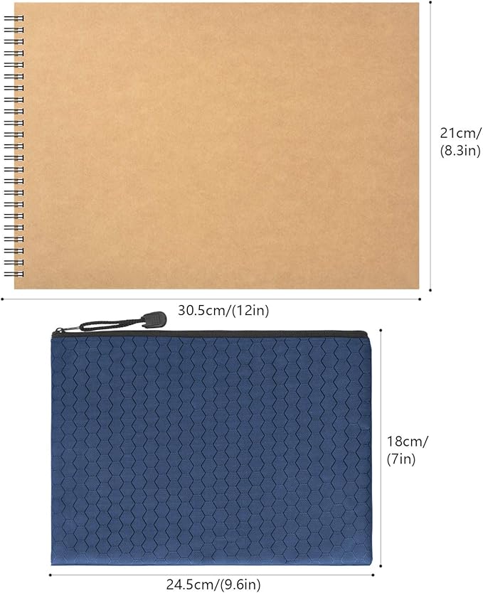 HomeMall Drawing Sketching Pencils Set, 37 Packs Art Kit with Sketchbook Draw Pencils Dual Ended Color Pencil Eraser Sharpener Pencil Bag for Kids Adults and Art Beginners…