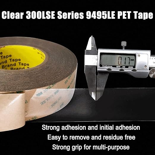 300LSE Double Side Tape Heavy Duty 90ft, Clear Mounting Tape Removable for Scrapbook,Transparent Sticky Tape Picture Hanging Strips, Adhesive Tape for LED Poster Art Craft