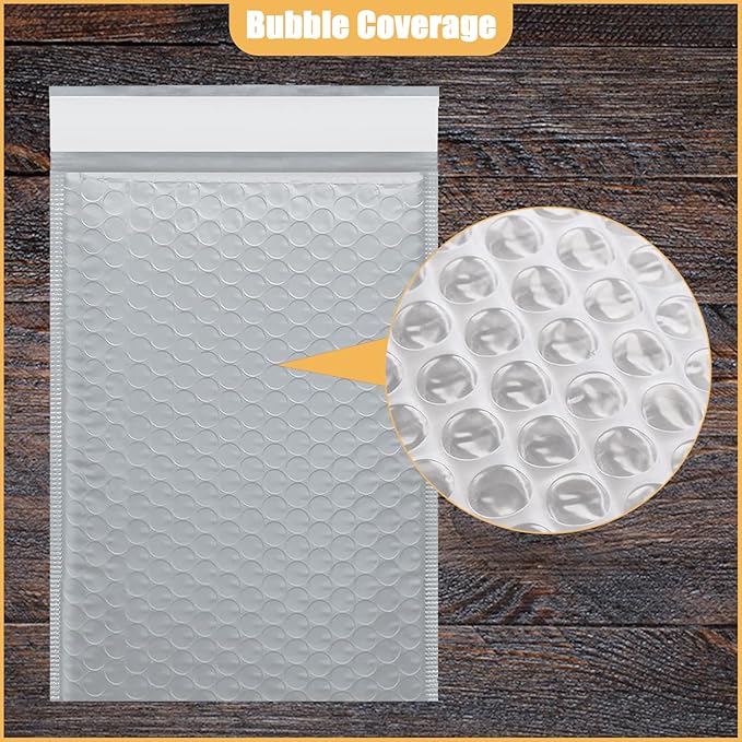 10.5in x 15in Bubble Mailer, Gray Poly Mailer, Padded Envelope, Shipping Envelope, Waterproof, Self-Sealing, For Small Business, Shipping, Mailing, Boutique Packaging(10PCS)