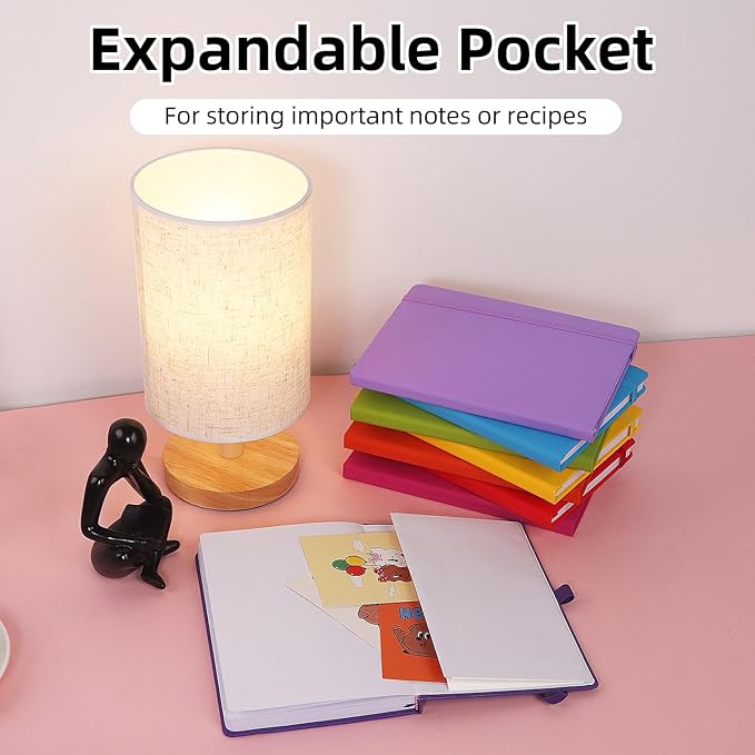 KODAPAGE A5 Liend Journal Notebook, 7mm College Ruled Notepad, Journaling for Writing, Work, School, Travel and Note Taking, Hardcover 224 Pages (112 Sheets) 5.5 x 8.3 inches Multicolored (8 Pack)