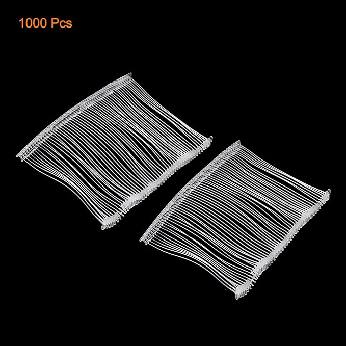 MECCANIXITY Standard Tagging Fasteners,Plastic Regular,Standard Label Gun Price Tagging Barbs for Garment Price Tag Label Tagging Barbs 75mm/3 Inch,Pack of 1000 Transparent