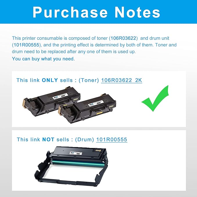 LCL Compatible Toner Cartridge Replacement for Xerox WorkCentre 3335 3345 Phaser 3330 8500 Pages 106R03620 106R03622 WorkCentre 3335 3345 3345VDNi 3330DNi 3335DNi 3345DNi (2-Pack Black)