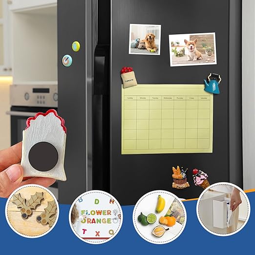 DIYMAG 180Pcs Magnetic Dot with Self Adhesive, Round Magnets Magnetic Tape Flexible Magnet Sheets with Adhesive for Crafts Photos and Die Storage Easy Peel and Stick, 0.8 x 0.08inch