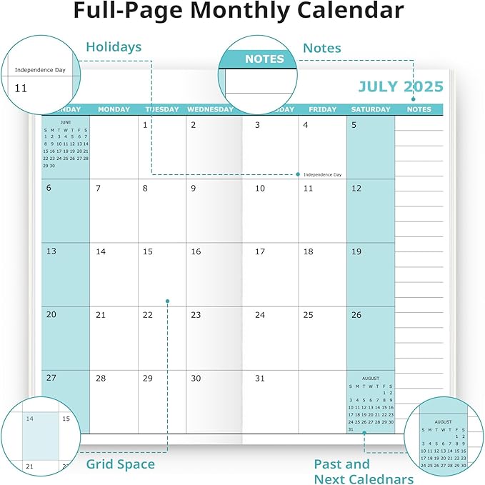 Pocket Calendar 2025-2027 for Purse, Two Year Monthly Planner Pocket Size, Jul 2025 to Jun 2027 Monthly Planner Small Size (6.5" x 3.5")-Wildflower
