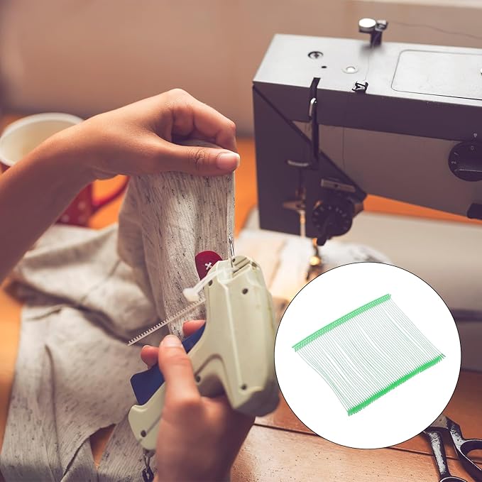 MECCANIXITY Standard Tagging Fasteners, Plastic Regular, Label Gun Price Barbs for Garment Tags, 75mm/3 Inch, Pack of 1000, Light Green
