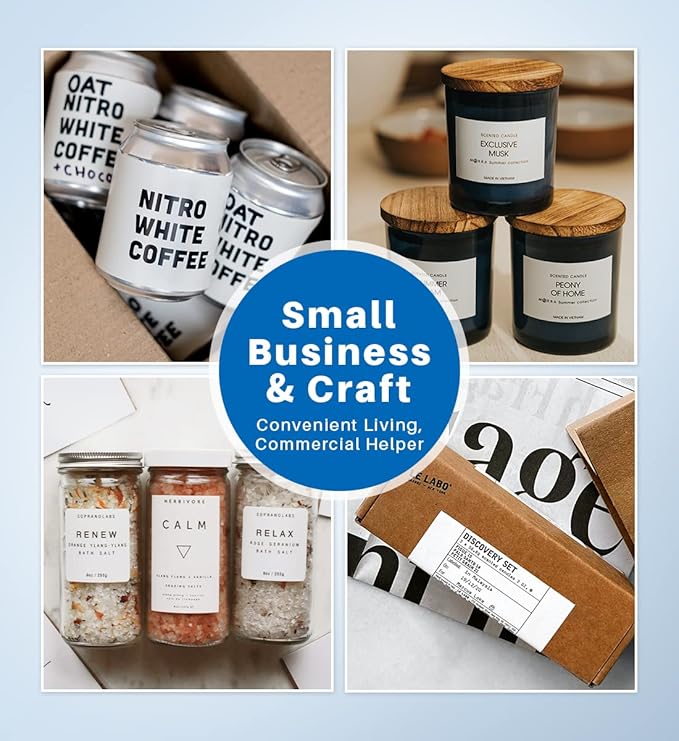 Phomemo M220/M250/M200/M221/M260 Thermal Label,Multi-Purpose White Self-Adhesive Label Sticker, 2.75" X 3.14" (70 * 80mm),Suitable for Address, Shipping, Small Business and More, 3 Rolls