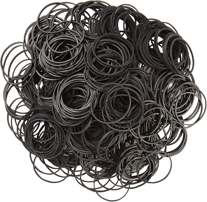 AMUU Rubber Bands black 500pcs #16 Small Rubber Band for Office money School Home size16 Elastic Band 38m m rubber bands