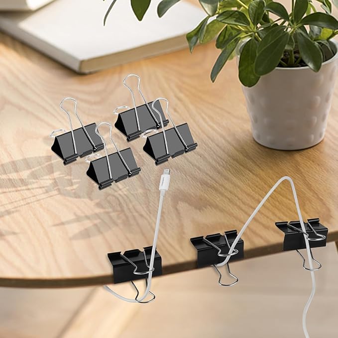 Ufmarine Extra Large Binder Clips 2 inch, (144 Pcs) Big Paper Clips for Office