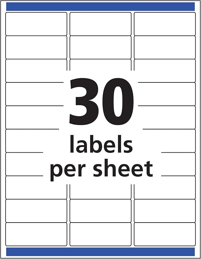 Avery Matte Clear Address Labels, Sure Feed Technology, Inkjet, 1" x 2-5/8", 300 Labels, 5 Packs (18660)