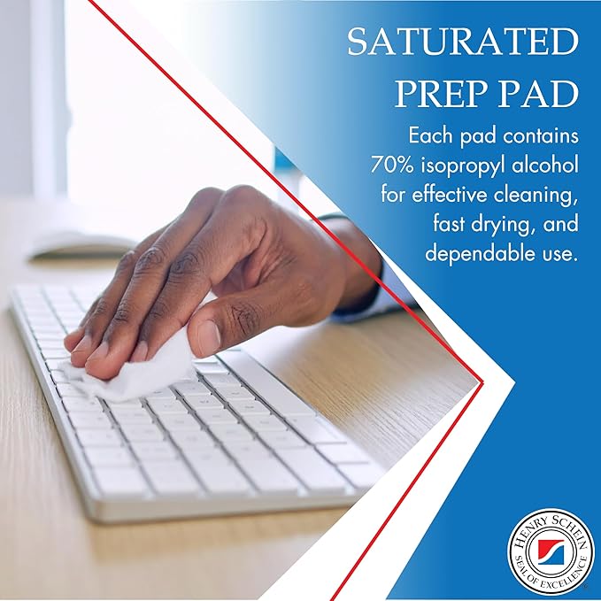 Large Alcohol Prep Pads (Case of 20 Boxes, 4,000 Total) – 70% Isopropyl Alcohol Wipes, Individually Wrapped – 2-Ply, Textured – Skin Prep Alcohol Swabs – Sterile Pads