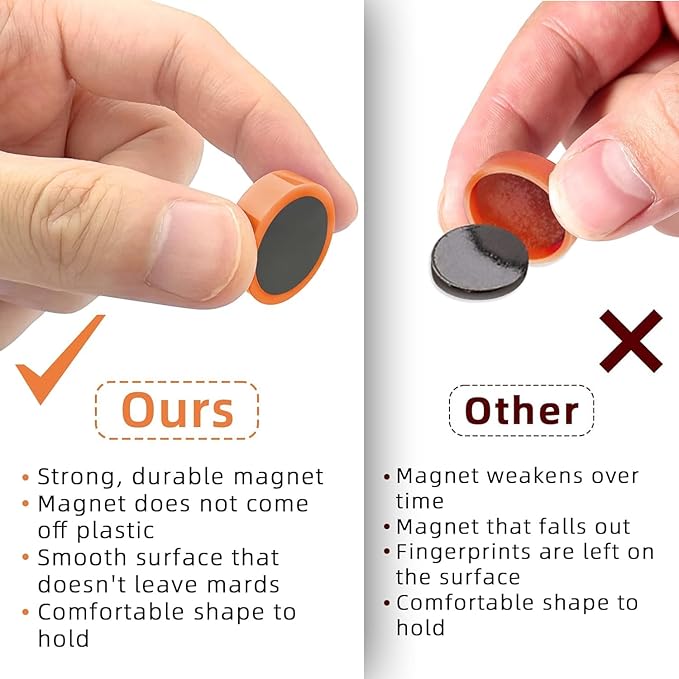 Qualsen Fridge Magnets, 20pcs Mini Cute Magnets for Fridge, Whiteboard, Locker, Kitchen, Office (Pink Tones)