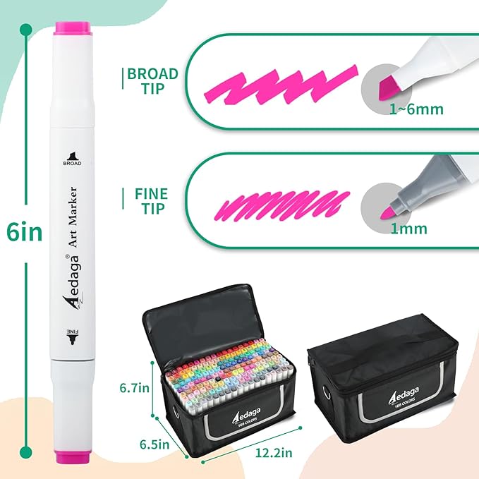 200 Colors Alcohol Markers with Free App, Dual Tip Art Marker with Kickstand Case for Artists Adults and Kids. Alcohol Based Markers for Coloring Painting Sketching and Drawing, Great Gift.