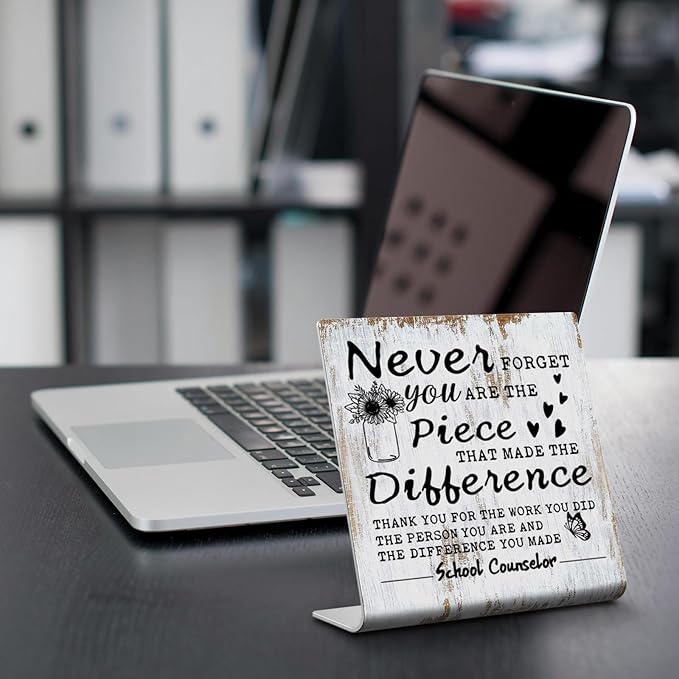 TRCENDE School Counselor appreciation gifts,Guidance Counsellor gift, gift for School Psychologist,Home Office Metal Sign Plaque4x4 XLk217