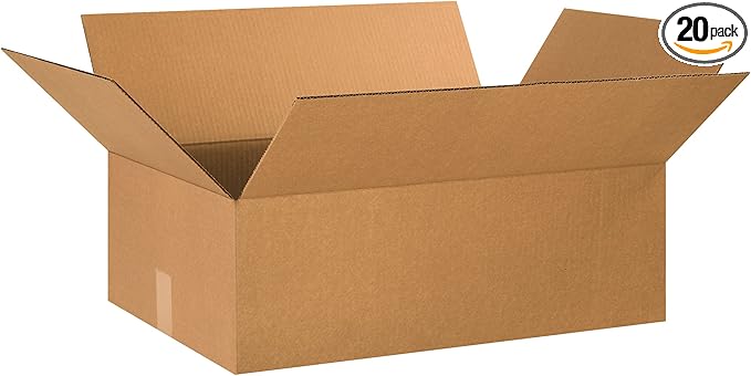 AVIDITI Shipping Boxes Large 24"L x 16"W x 8"H, 20-Pack | Corrugated Cardboard Box for Moving, Mailing, Packing and Storage 24x16x8