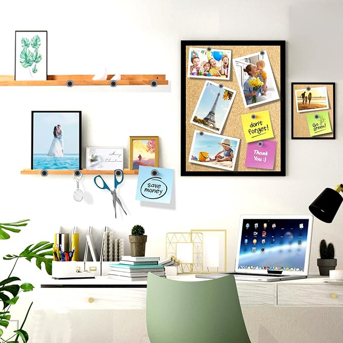 150 PCS Push Pins, Standard Plastic Head Steel Point & Black Plastic Round Head for Wall & Bulletin Boards, Fabric Markers, Crafts and Office Organization