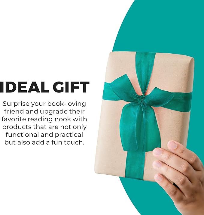 Toni Book Sider – Metal Book Holder, Black – Keeps Books Upright, Adds a Modern Touch, Ideal for Home or Office – Stylish Organization and Decor – Geguton