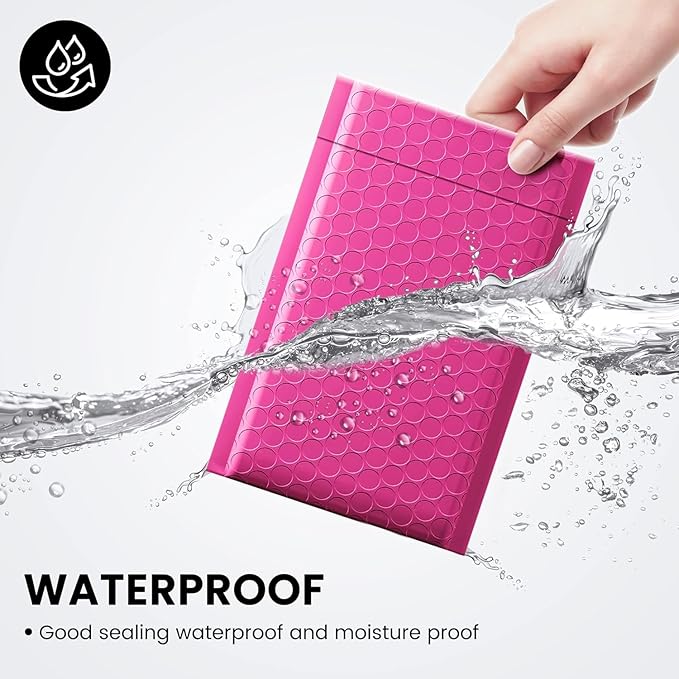 Fuxury Bubble Mailers 4x8" Pink Padded Envelopes 19200 Pack Bulk Strong Adhesion Full Pallet of Padded Mailers Thick Bubble Envelopes for Small Business Mailing Small Items,Jewelry,Makeup