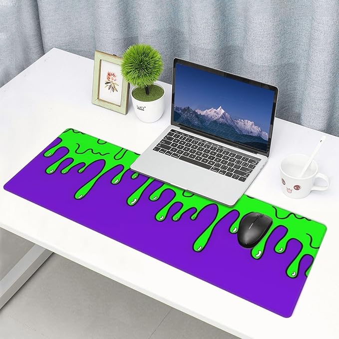Gaming Mouse Pad Abstract Dripping Design Desk Mat Desk Pad Large Gaming Mouse Pad E-Sports Office Keyboard Pad Computer Mouse Non-Slip Computer Mat Gift for Teen Boyfriend Girlfriend