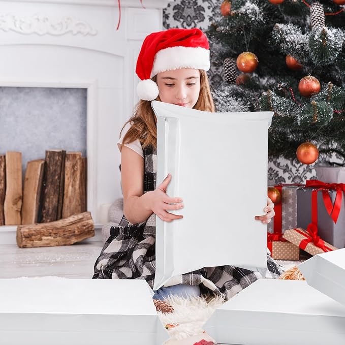 Metronic Poly Mailers 24x24 100PC White, Extra Large Shipping Bags Mailing Envelopes with Strong Adhesive, 2.5Mil Thick Mailers Poly Bags for Shipping, Mailing Bag Packaging Bag for Small Business