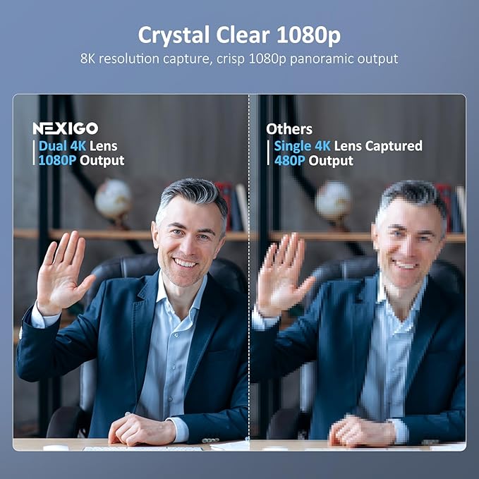 NexiGo Meeting 360 Ultra (Gen 3), Enhanced All-in-One Conference Camera System, Multi-Camera Setup, 8K Capture, AI-Powered Framing and Auto Tracking, for Medium to Large Meeting Rooms