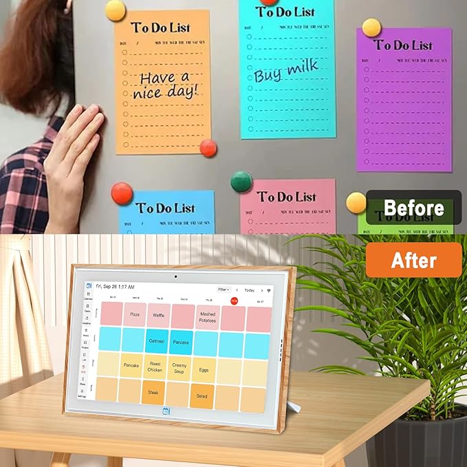 15.6 Inch Smart Digital Calendar – Family Wall Planner & Chore Chart, Wall Mounted Electronic Calendar with 1920x1080 IPS Full HD Touch Screen, Great for Organizing Your 2026 Calendar and Home Schedules