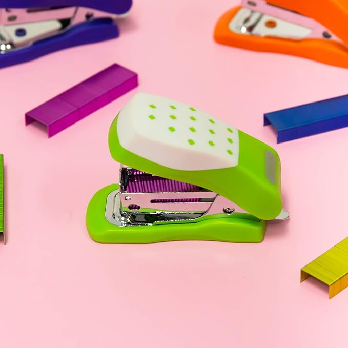 BAZIC Products Staples Standard 26/6 Metallic Color 3000/Pack Refill for Stapler, Ideal Office Staples for Home, School & Business, Assorted Colors, 24-Packs