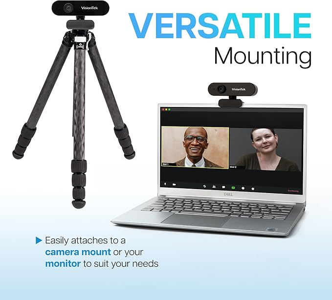 VisionTek VTWC30 Premium Full HD (1080P 30FPS) Webcam, for Windows, Mac, Linux, & Chromebook with Digital Dual Microphones, Manual Focus Lens, Privacy Cover, 83-Degree Viewing Angle