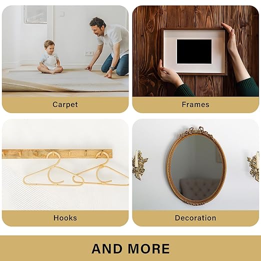 WINNOW Double Sided Mounting Tape - Strong Adhesion, Washable and Reusable, No Residue Removable Adhesive Tape for Walls, Bathroom, Mats, Picture Hanging (1.18 inches x 40 feet)