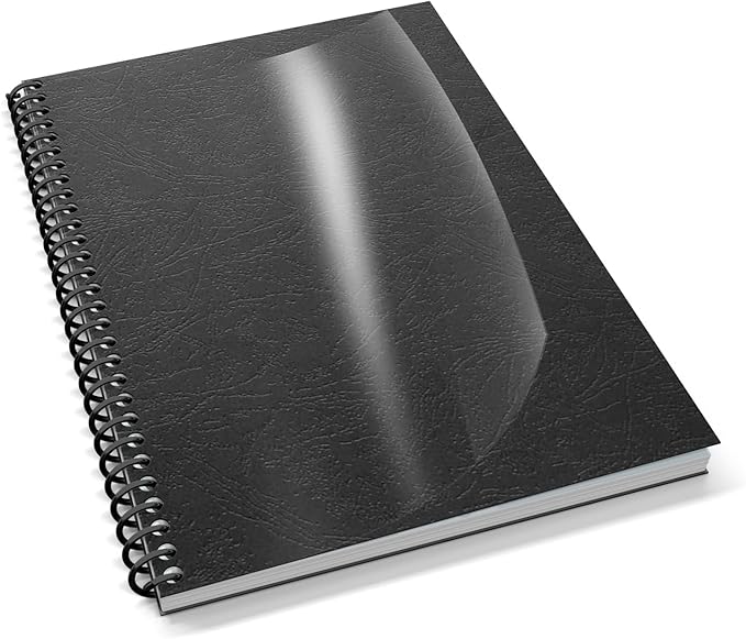 Binditek 100 Pack Plastic Spiral Binding Coils, Multi Size (14mm, 16mm, 20mm, 25mm) (9/16", 5/8", 13/16", 1"), 4:1 Pitch, Black, for Students and Coworkers