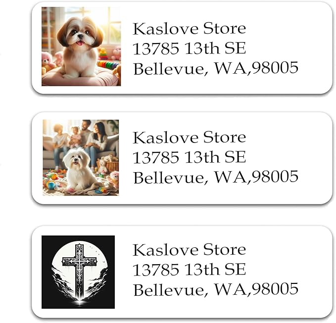 Personalized Return Address Labels - Custom Address Stickers on Sheets (30-1000 Labels) (Custom Logo Upload)