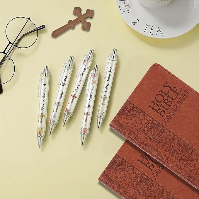 30 PCS Bible Verse Pens, Christian Pen Set, Christian Ballpoint Pens for School Office Church Supplies