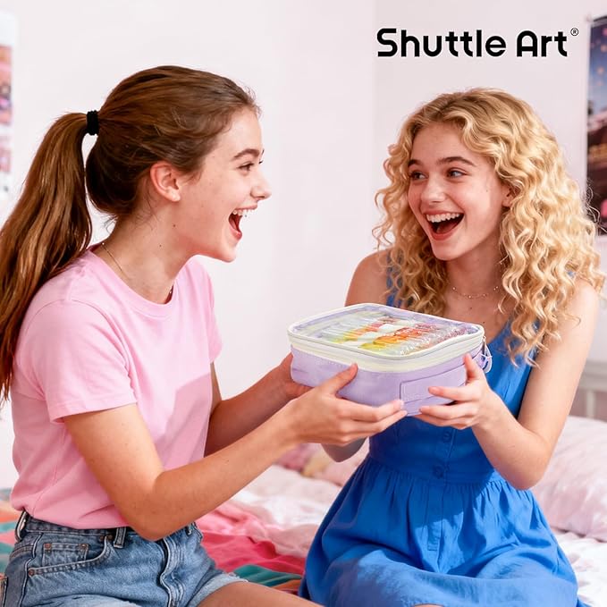 Shuttle Art Colored Pens, 72 Vibrant Colors Cute Journal Pens 0.6mm Fine Point Colored Gel Pens for Black Paper in Portable Bag for Coloring Writing Drawing Journaling Note Taking School Office Home