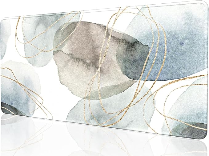 Desk Mat, 32" x 16" XXL Extended Large Gaming Mouse Pad, Desktop Decor Desk Pad, Cute Men Women Office Supplies and Accessories, XL Mouse Mat for Laptop & Keyboard, Minimalism Abstract Art