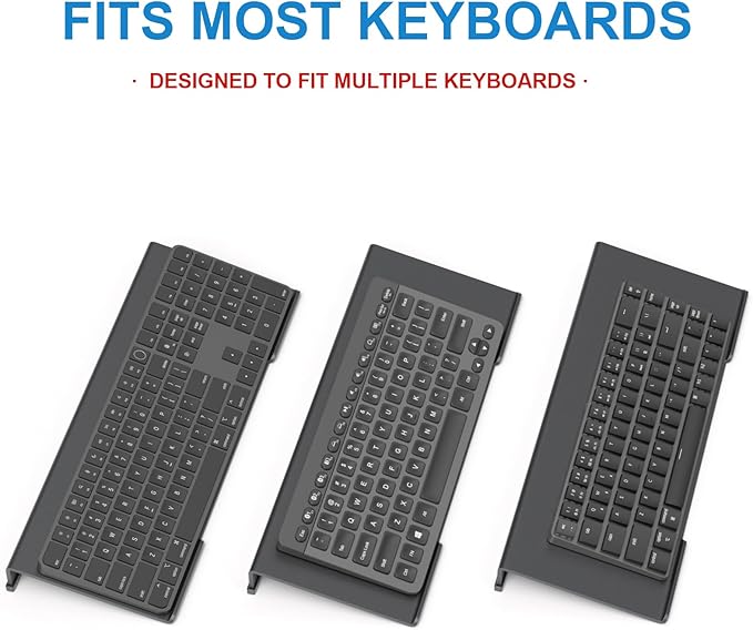 WINFFOR Comfortable Computer Keyboard Stand - Ergonomic Keyboard Riser Acrylic Tilted Keyboard Holder for Easy Typing&Working at Home Office - Fits All Keyboard Sizes - 17'' Wide (Matte Black)