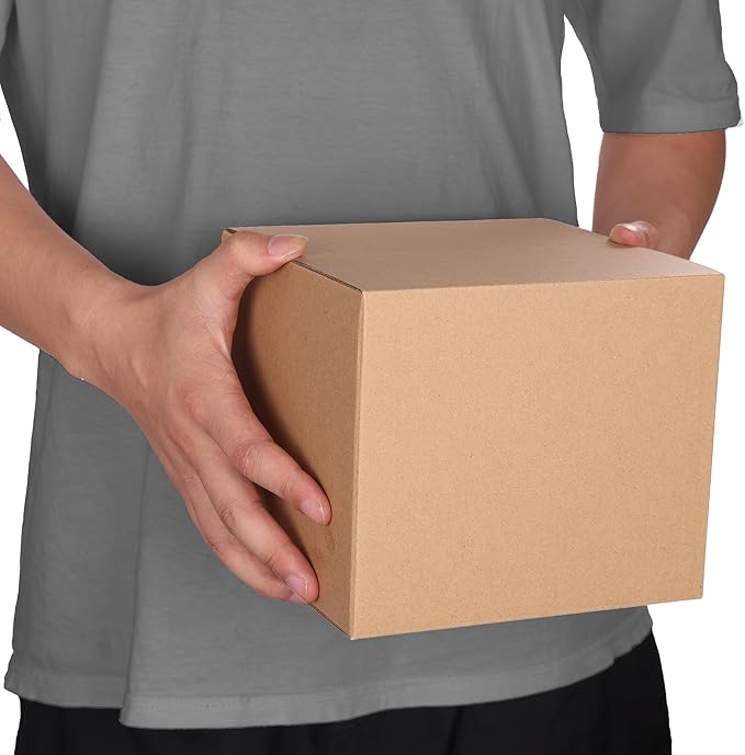 CRUGLA 40 Packs 7x7x6 Shipping Boxes Corrugated Cardboard Boxes Shipping Box Bulk for Small Business Packing Boxes