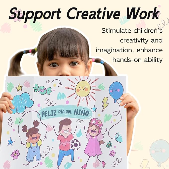 4 Pack Trifold Poster Board, 28x40 Inches White Presentation Board, Portable Display Board for Science Fair, School DIY Project and Business Exhibitions