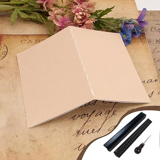 Black Book Binding Cradle, 5 mm Hole Spacing Wood Bookbinding Punching Cradle with an Awl, Bamboo Signature Punching Cradles with Piercing Guide, Portable Book Binding Tools Kits for Book DIY Crafts