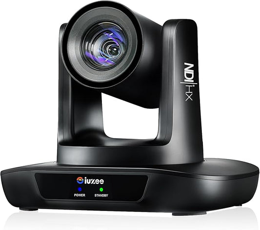 AI Auto Tracking NDI PTZ Camera 3G-SDI/USB3.0/HDMI/LAN IP PoE Live Streaming 20X Optical and 8X Digital Zoom Camera 1080P 60FPS for Church Services Worship Education Events vMix OBS YouTube