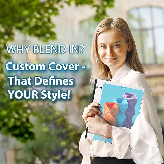 WOT I 12-Pack Telescoping 3 Ring Binder 1 Inch, Expandable Flexible Binder - Patented Design for Easy Portability, Holds 225 Sheets, Perfect for School, Office&Home Organization, White