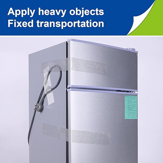 8-Pack Filament Strapping Tape 6.3mil x 1inch x 27yds Commodity Grade Heavy Duty Transparent Reinforced Fiberglass Tape, Thickened and Super Sticky