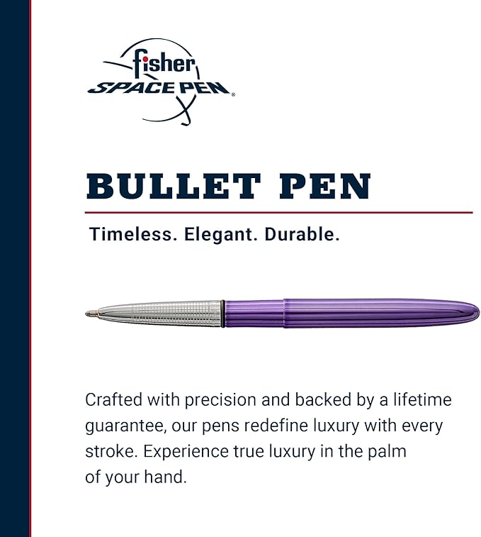 Fisher Space Pen Bullet Pen, Purple Haze, Ballpoint, Brass, Black Ink, Gift Box