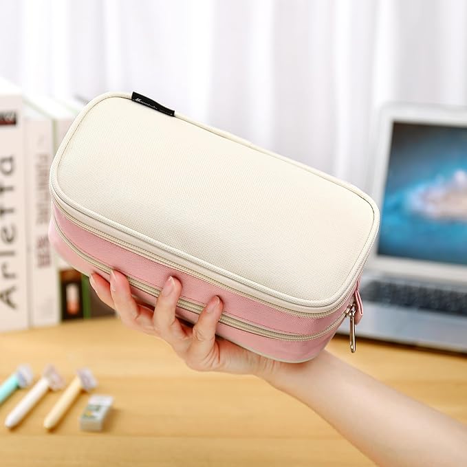 Large Capacity Pencil Case Multi-Slot Pencil Pouch Durable Pencil Box Portable Office Pen Bag with Zipper