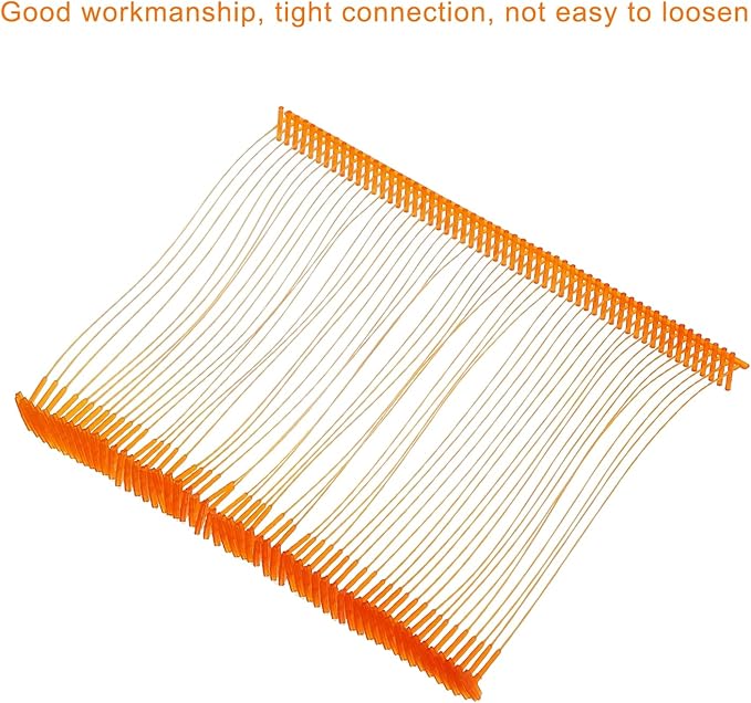 MECCANIXITY Standard Tagging Fasteners,Plastic Regular,Standard Label Gun Price Tagging Barbs for Garment Price Tag Label Tagging Barbs 75mm/3 Inch,Pack of 1000 Orange