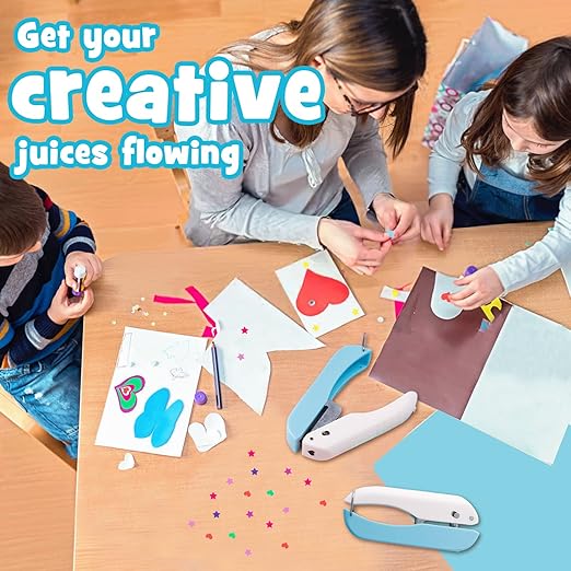 UCEC Heart Hole Punch Single Small Hole Puncher, 1/4in Mini Hole Punch Handheld Hole Paper Punch Puncher for Craft Paper Tags Clothing Ticket DIY Scrapbook Tool